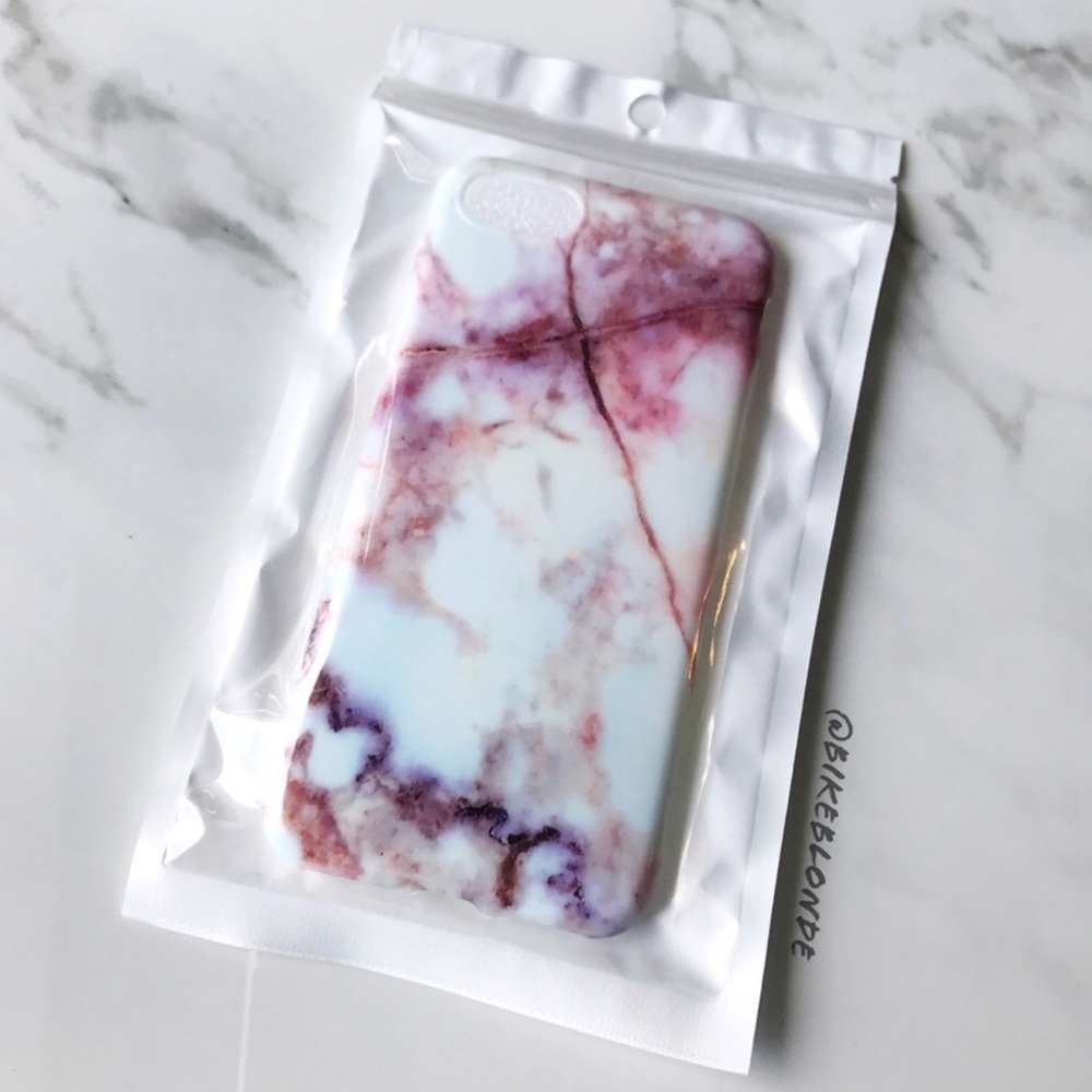 NEW iPhone 7/8 Pink Marble Granite Soft TPU Case - Picture 5 of 7